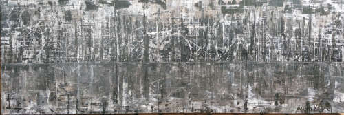 Allan Kuhnel - original abstract painting - CHARCOAL DELIGHT - Expect the unexpected